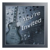 Guitar Invitations - Multi Use