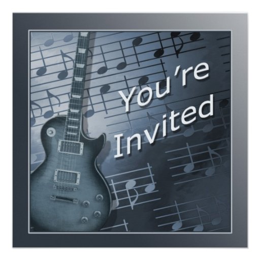 Guitar Invitations - Multi Use