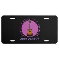 Guitar - Just Play It License Plate at Zazzle