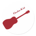 Guitar Kid Red stickers by kahmier Guitar Kid Red stickers