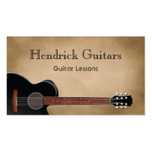 Guitar Lessons Guitar Sales Business Card