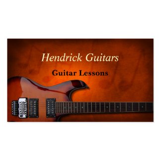 Guitar Lessons Guitar Sales Business Card Template by Lasting 