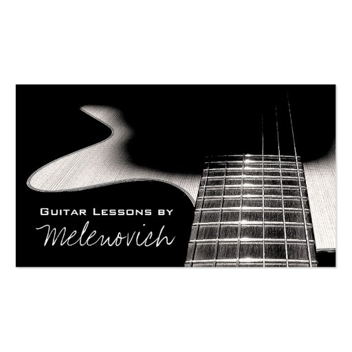 Guitar Lessons, Music Business Card (front side)