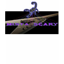 Guitar Logo Banner Scorpion T-shirt