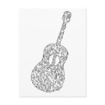 guitar, faces, cute, illustration, art, form,