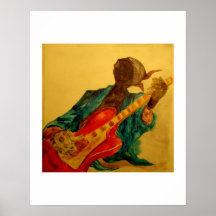 Guitar man print