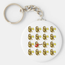 Guitar Monkey Keychain