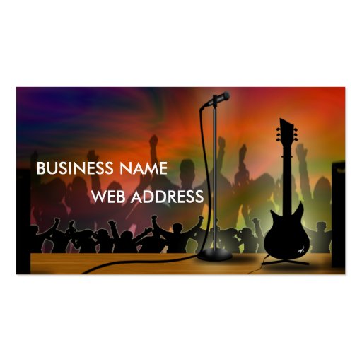 Guitar - Music Business Card (back side)