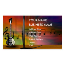 Guitar - Music Business Card