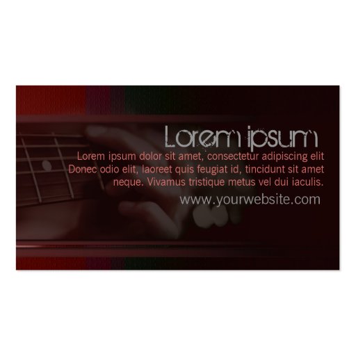 GUITAR Music Lessons Business Card (back side)