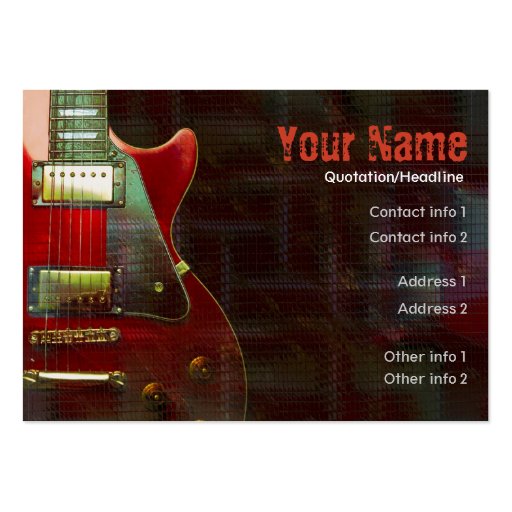 GUITAR Musicalia Business Card (front side)