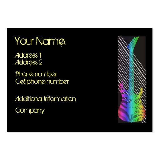 Guitar - Musician Business Card (front side)