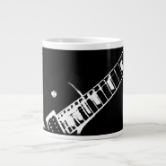 guitar neck stamp black and white extra large mugs