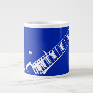 guitar neck stamp blue and white jumbo mug