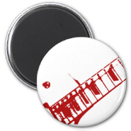 guitar neck stamp white and red instrument fridge magnets
