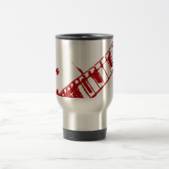 guitar neck stamp white and red instrument coffee mug