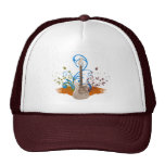 Guitar on Flowers Trucker Hats