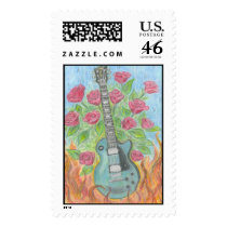 guitar onfire postage
