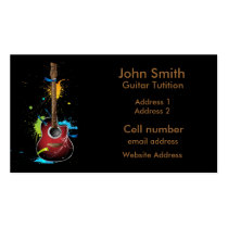 Guitar Paint Splat Business cards business cards