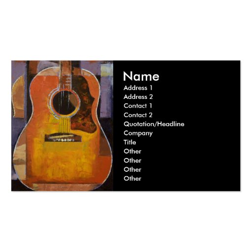 Guitar Painting Business Card (front side)