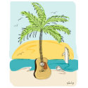 Guitar Palm at Sunset on the Beach t-shirts by justdahl Guitar Palm at Sunset on the Beach t-shirts