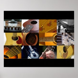 Guitar Photo Collage Print