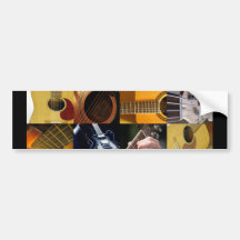 Guitar Photos Collage Bumper Stickers