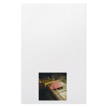 Guitar Pick Tucked in Strings Stationery