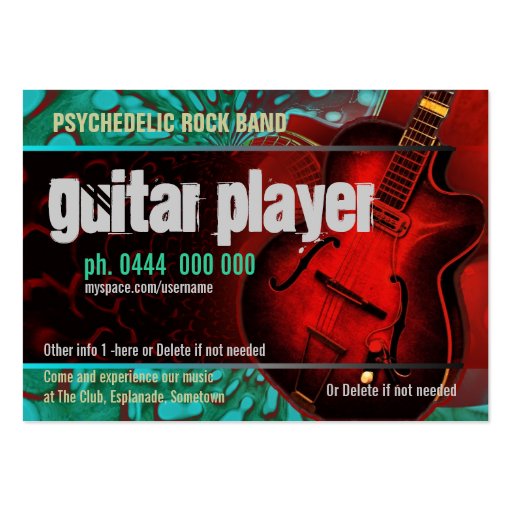 Guitar Player Band Business card
