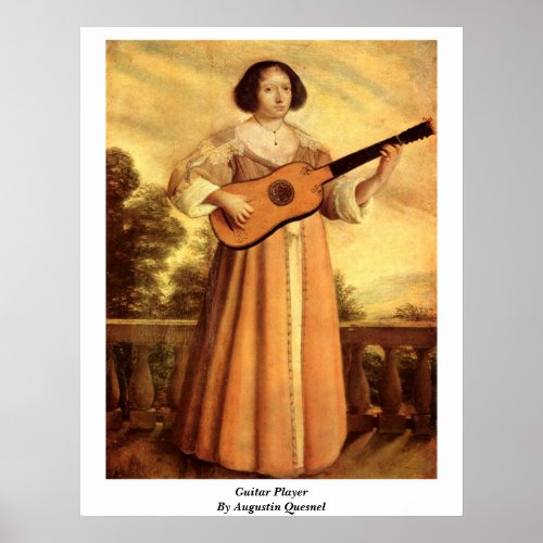 Guitar Player By Augustin Quesnel Posters