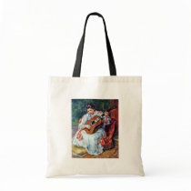 Guitar Player By Pierre-Auguste Renoir Tote Bags