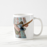 guitar player painting invert music design coffee mugs