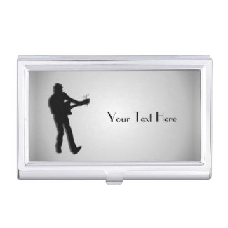 Guitar Player Personalized Business Card Case