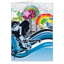 Guitar Player ~ Rock Heavy Metal Band Music Card