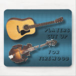 GUITAR-PLAYERS CUT UP-MANDOLINS -FOR FIREWOOD MOUSEPAD