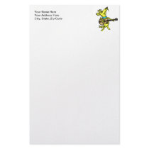 Guitar Playing Dog Custom Stationery