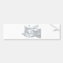 GUITAR-POP TUNES BUMPER STICKERS