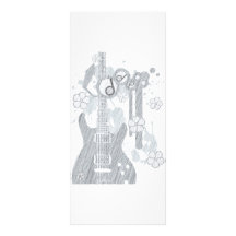 GUITAR-POP TUNES RACK CARD TEMPLATE
