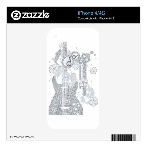 GUITAR-POP TUNES SKINS FOR iPhone 4