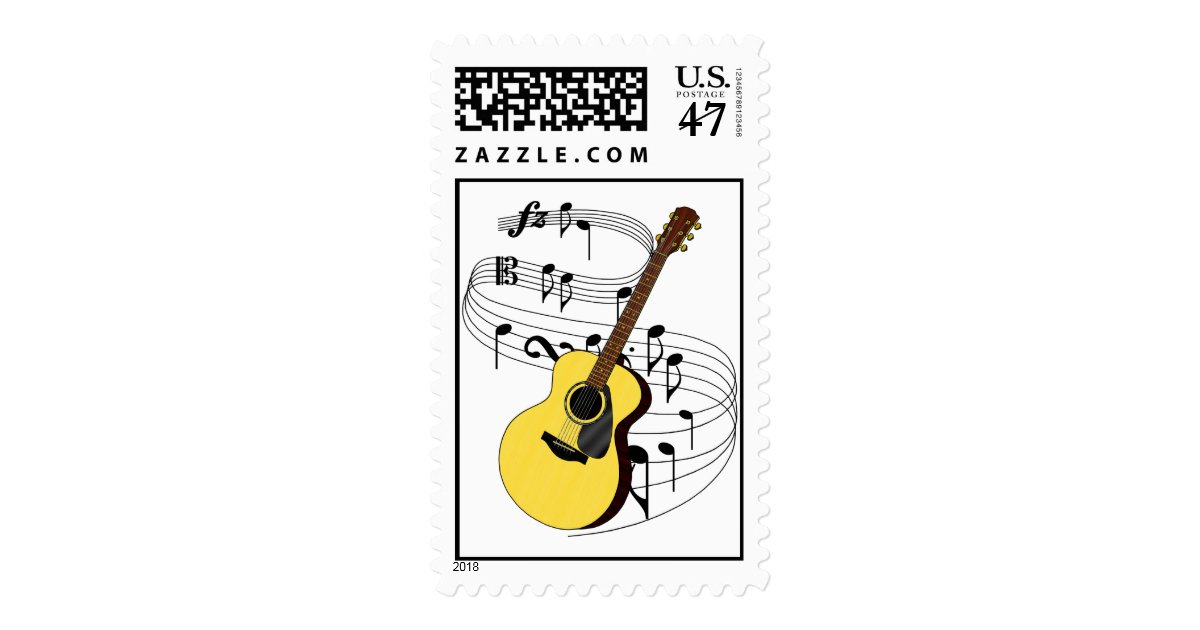 Guitar Postage Stamp Zazzle