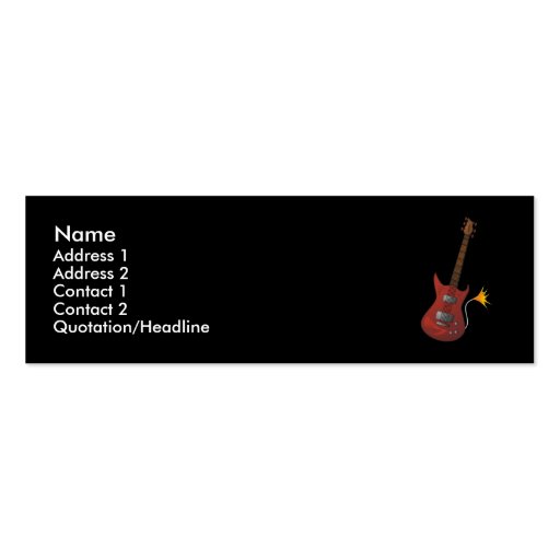 Guitar Profile Card Business Cards (front side)