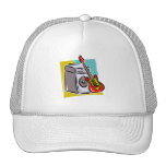 Guitar Red Leaning on Amp Graphic Hats