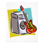 Guitar Red Leaning on Amp Graphic Personalized Invitations