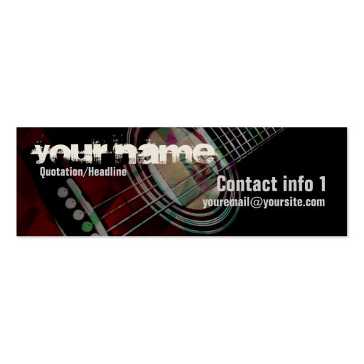 GUITAR "Redtrax" Small Business card (front side)