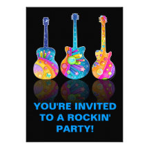 Guitar Reflections Custom Invitation