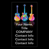 GUITAR REFLECTIONS Customizable BUSINESS CARDS business cards