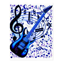 Guitar rocker_ postcard