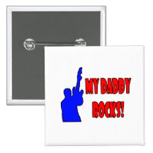 guitar rocks holding up electric red blue daddy buttons