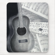 Guitar & Sheet Music Mousepad