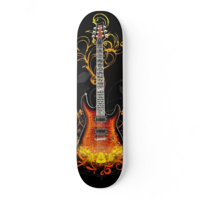Guitar skateboards